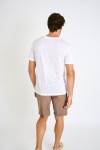 Tshirt en lin blanc Collection Homme CYRIL LIN  