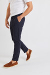 Pantalon stretch bleu marine - SERGE LESCADA