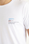 T-shirt blanc en coton Apéro YANNAPE DICTIO