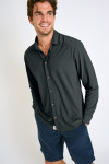 Chemise grise anthracite à manches longues collection Homme ALAIN BAIABLUE