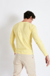 T-shirt manches longues jaune clair écusson silicone TSML UNI