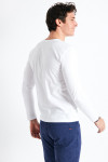 T-shirt manches longues blanc écusson silicone TSML UNI