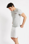 T-shirt manches courtes Gris Poche bordure Bleu Blanc Rouge TSMC CHINE