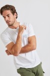 T-shirt blanc en coton - Barbecue YANNBBQ DICTIO