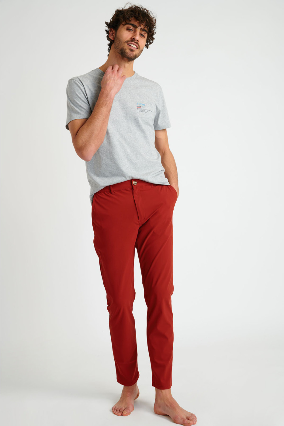 Pantalon stretch rouge SERGE LESCADA