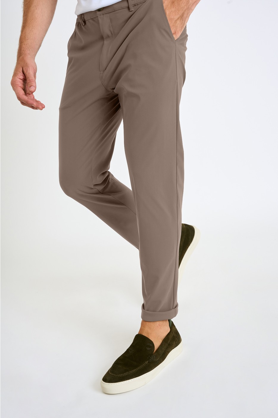 Pantalon chino gris taupe ARNO EVOLUTION