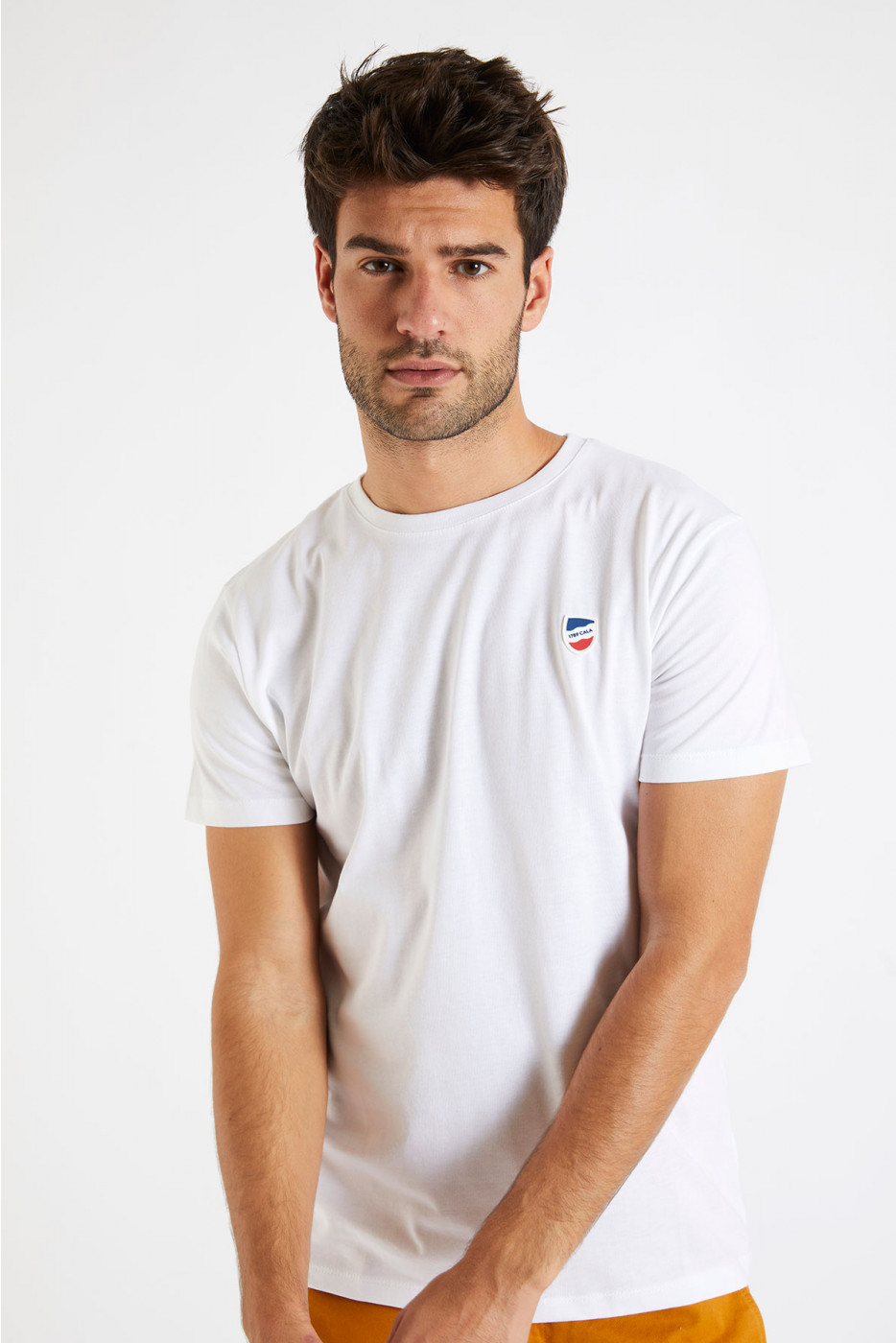 T-shirt manches courtes Blanc écusson TSMC UNI
