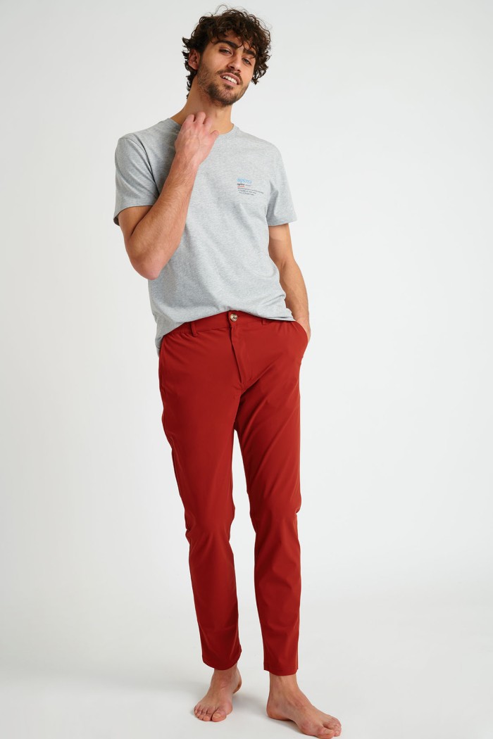 Pantalon stretch rouge SERGE LESCADA