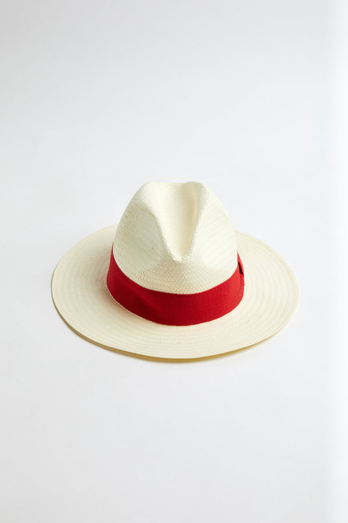 Chapeau de plage Panama Rouge PANAMA CHAPEAU 