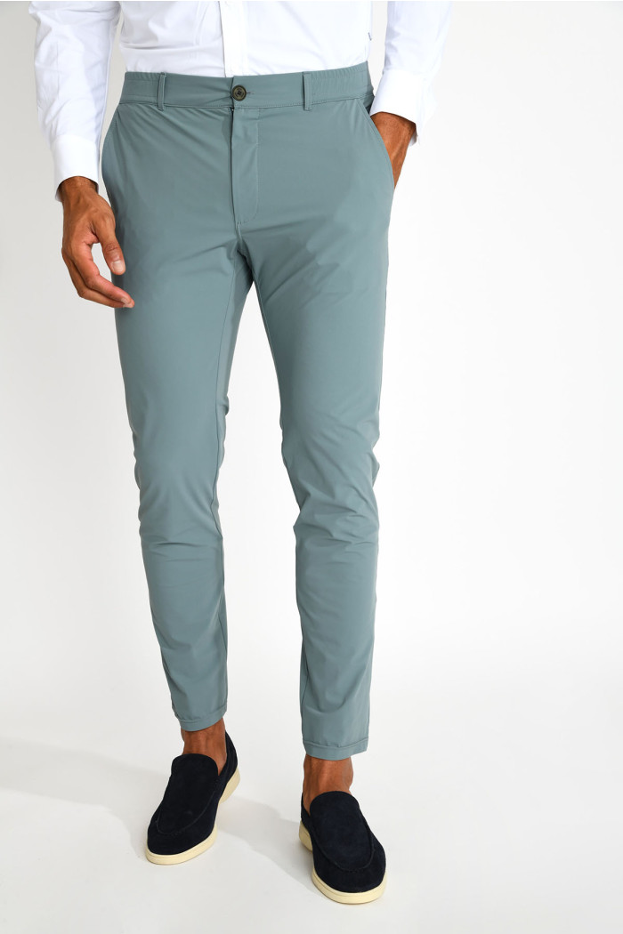 Pantalon stretch bleu glacier SERGE LESCADA