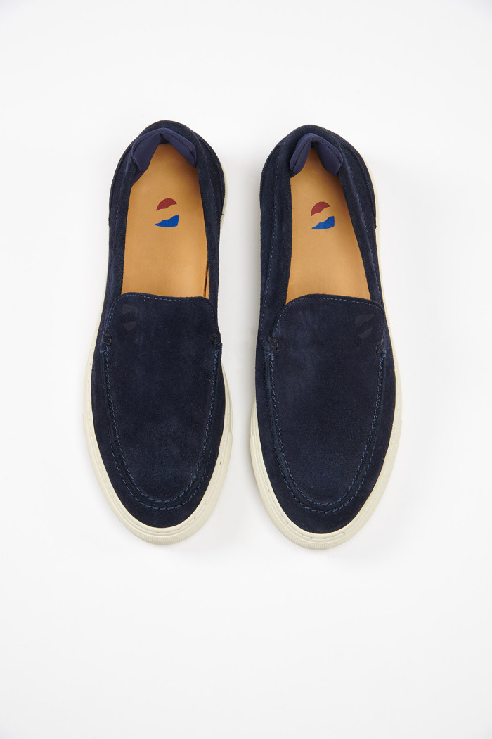 Espadrilles marine cuir LEON MARINELLA 