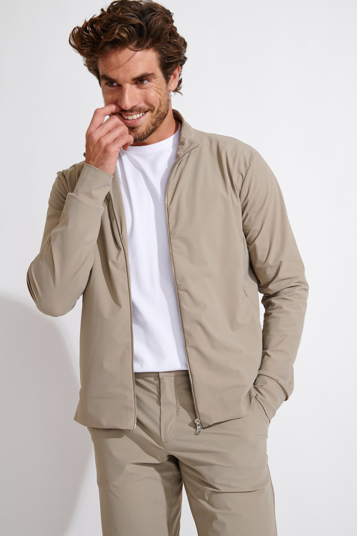 Veste zipée beige Luc Lescada