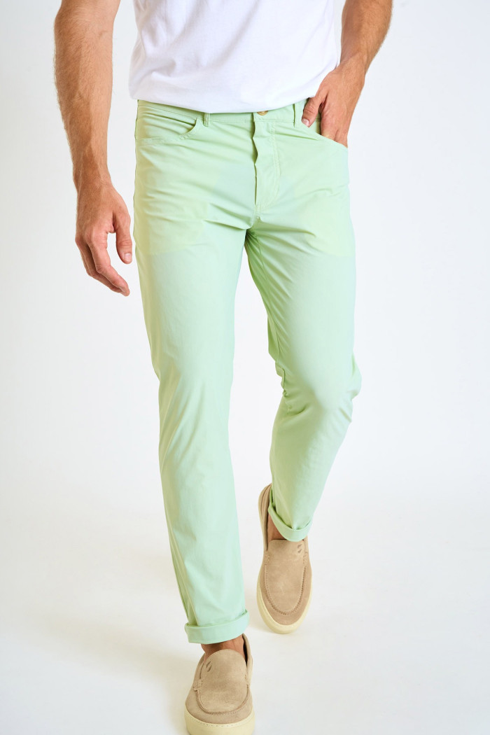 Pantalon stretch amande SERGE LESCADA