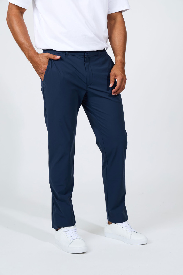 Pantalon bleu homme chino SERGE LESCADA