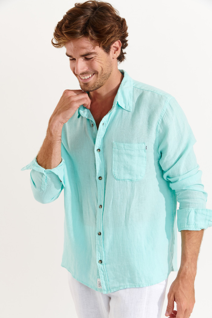 Chemise en lin eaux CHEMISEML LINDYE