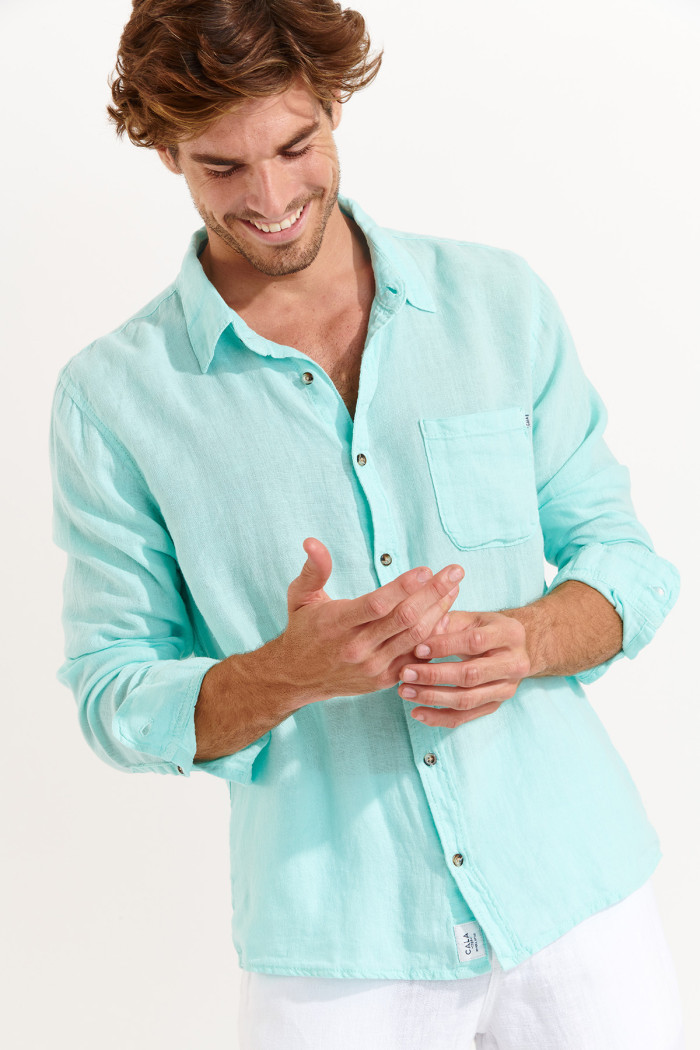 Chemise en lin eaux CHEMISEML LINDYE