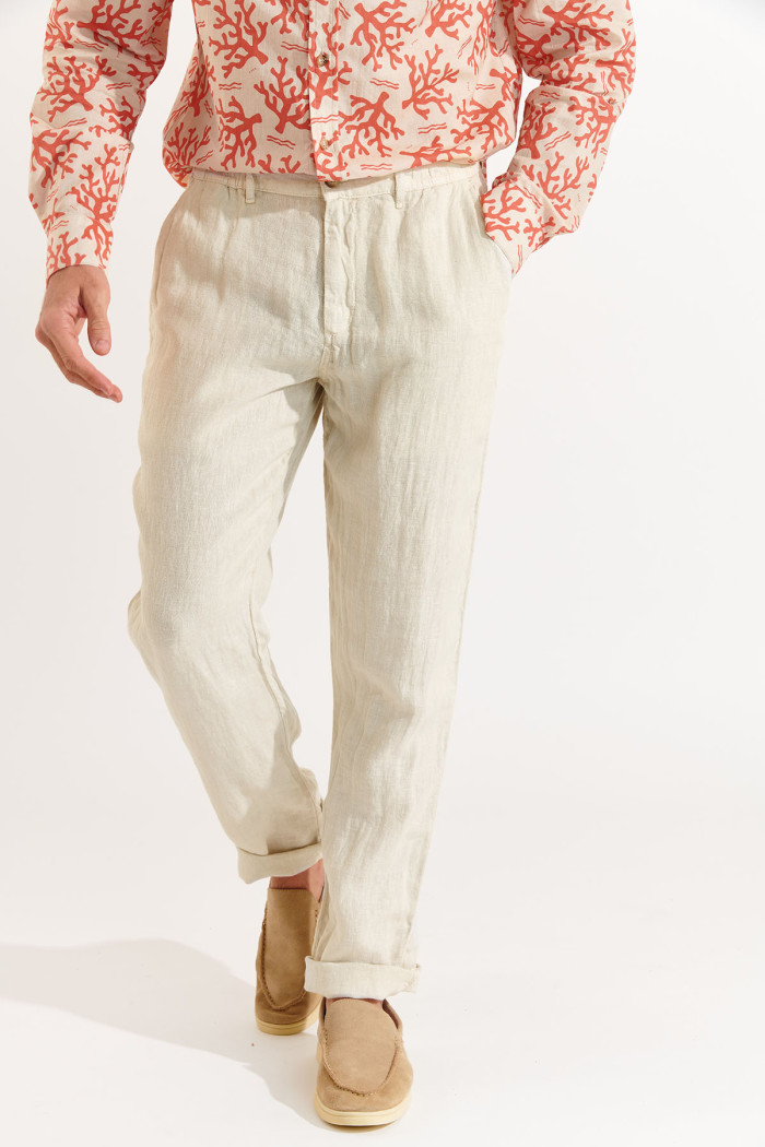 Pantalon en lin CHINO LINDYE