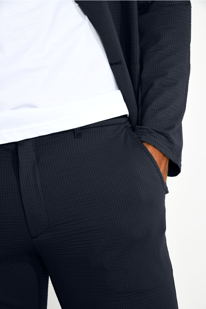 Pantalon chino bleu Serge TRIESTE