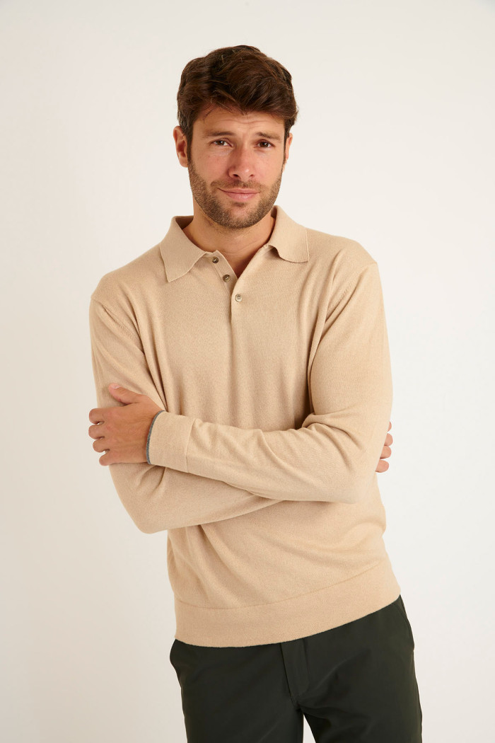 PULL POLO BEIGE CEZAR MONZA