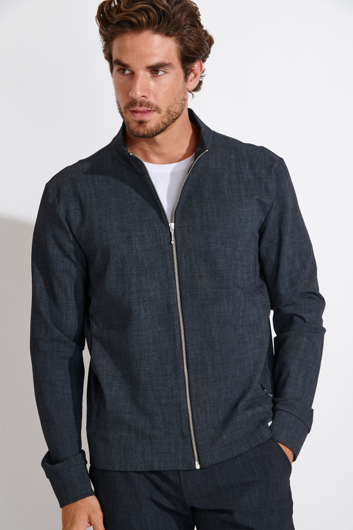 Blouson noir zippé Danyel CANSIGLIA
