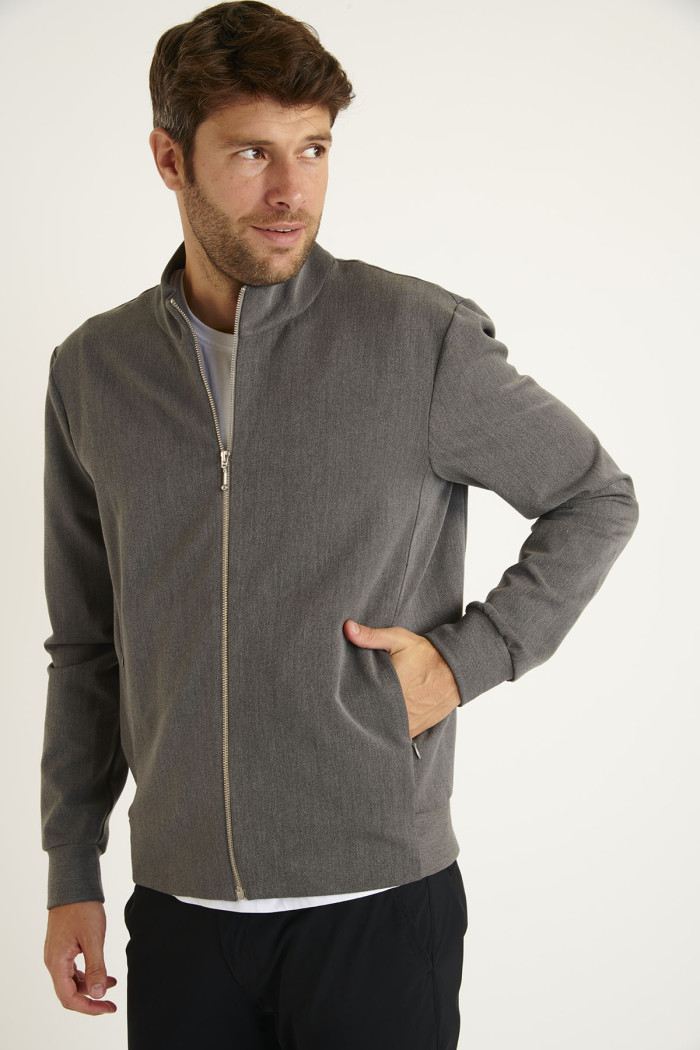 VESTE ZIPPÉE GRIS ANTHRACITE LUC MAIORCA