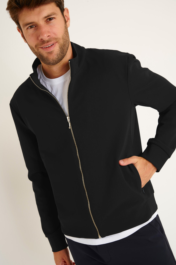 VESTE ZIPPEE NOIRE LUC MEGEVE
