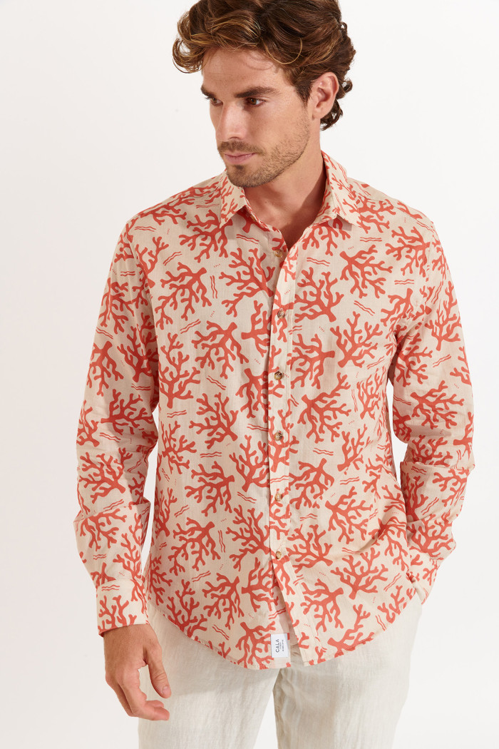 Chemise corail ALAIN AGORA