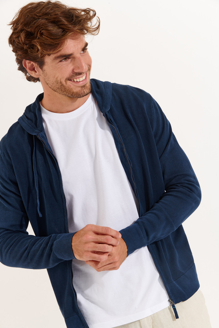 Gilet zippé marine LUCA MERCATI