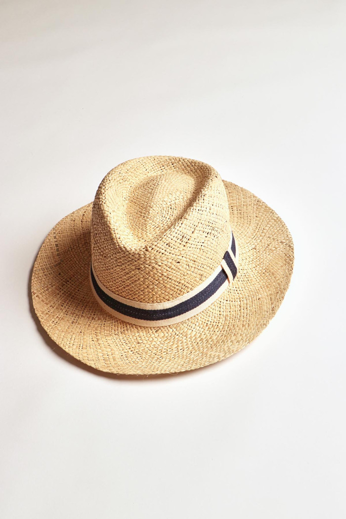 Chapeau naturel et marine MALLO CASANOVA