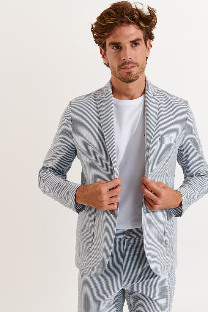 Veste rayée denim NIKO CALVI