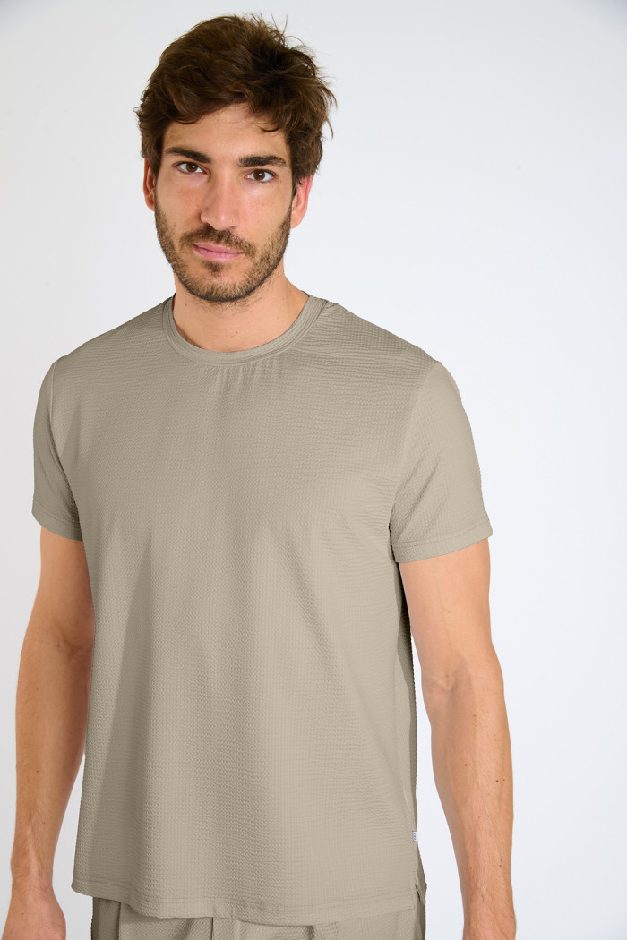 T shirt technique beige CYRIL TRIESTE