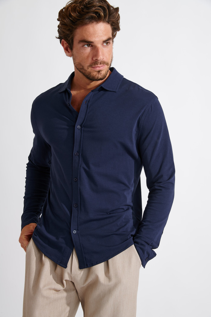 Chemise bleu marine FAUST TERZO
