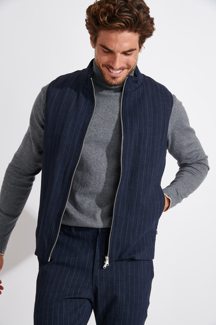 Veste sans manche bleu marine MARKUS SORENTO