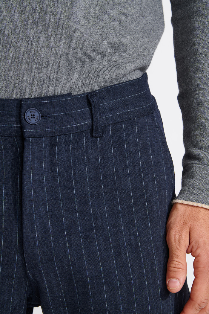 Pantalon chino marine SERGE SORENTO