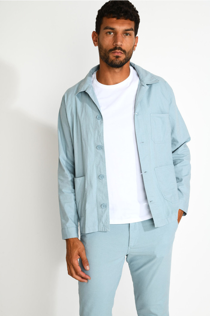 Surchemise bleu cobalt EMILE CESANO