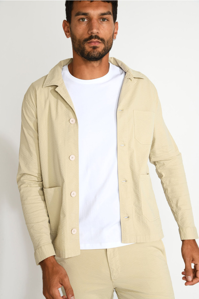 Veste surchemise sable EMILE MOGLIANO
