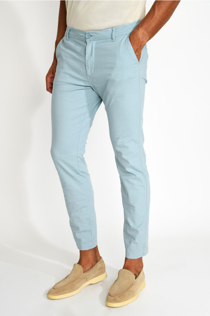 Pantalon bleu cobalt ETIENNE CESANO