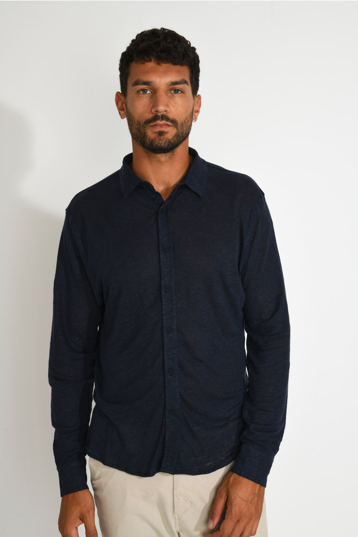 Chemise bleu marine JEAN LIN