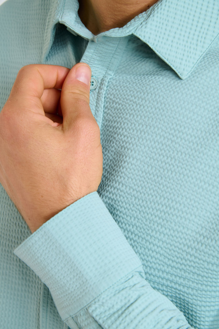 Chemise technique bleu lagon JEAN TRIESTE
