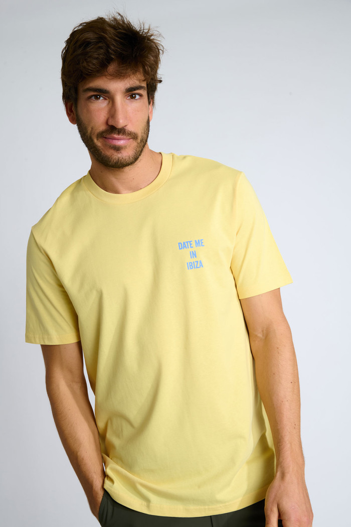 T-shirt jaune MORGAN DATE ME IN IBIZA