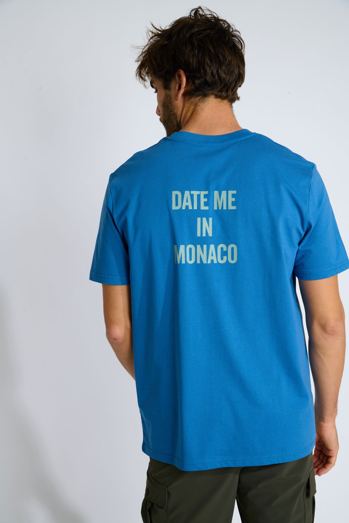 T-shirt bleu MORGAN DATE ME IN MONACO