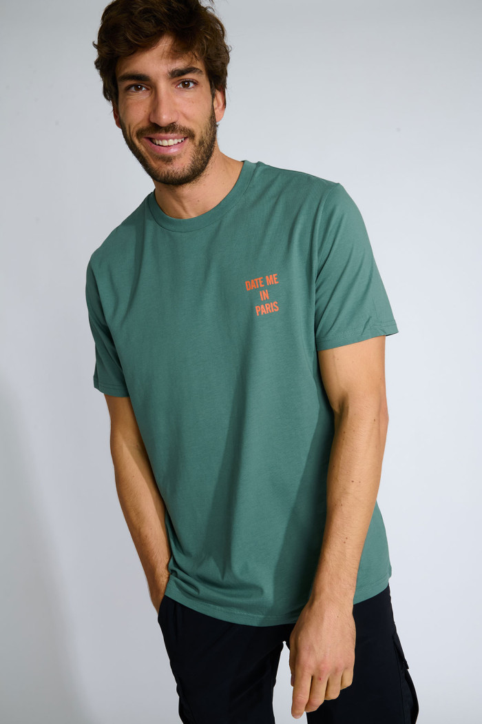 T-shirt vert MORGAN DATE ME IN PARIS