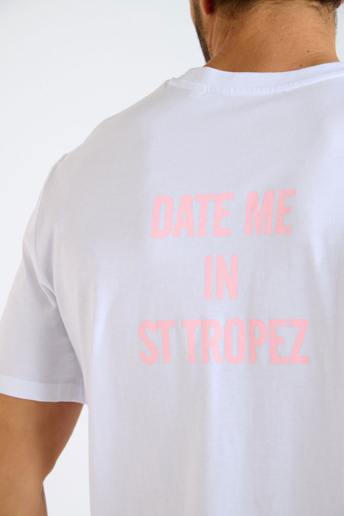 T-shirt blanc MORGAN DATE ME IN ST TROPEZ