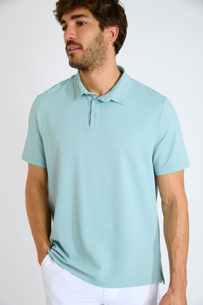 Polo technique bleu lagon VASCO TRIESTE