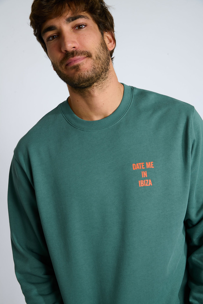 Sweat vert DATE ME IN IBIZA