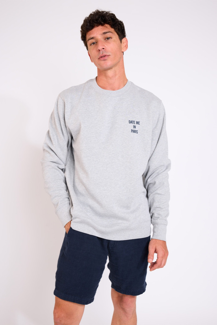 Sweatshirt gris AUGUSTIN DATE ME IN PARIS