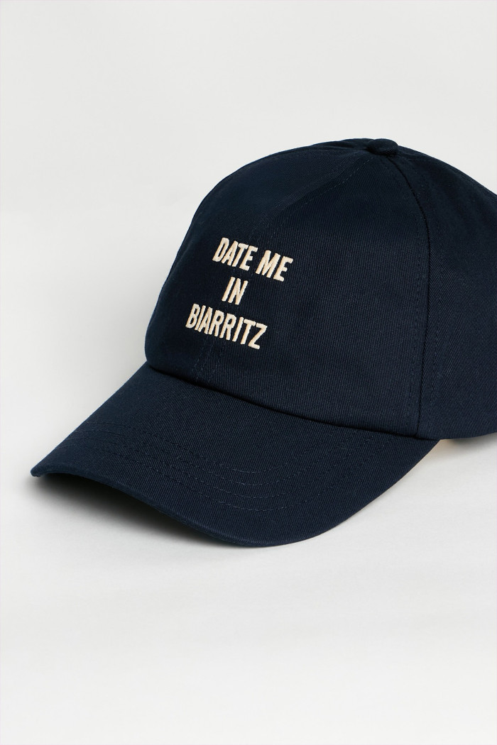 Casquette bleu marine LEO DATE ME IN BIARRITZ