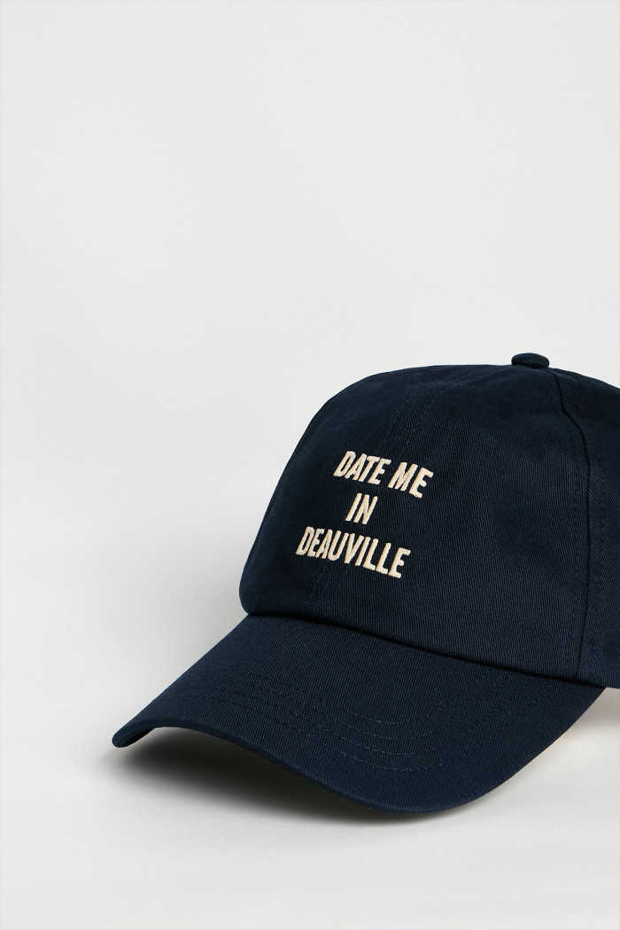 Casquette bleu marine LEO DATE ME IN DEAUVILLE