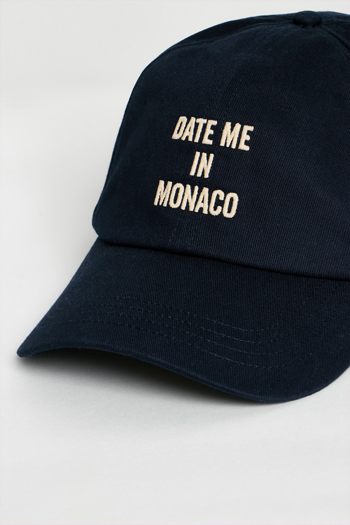 Casquette bleu marine LEO DATE ME IN MONACO