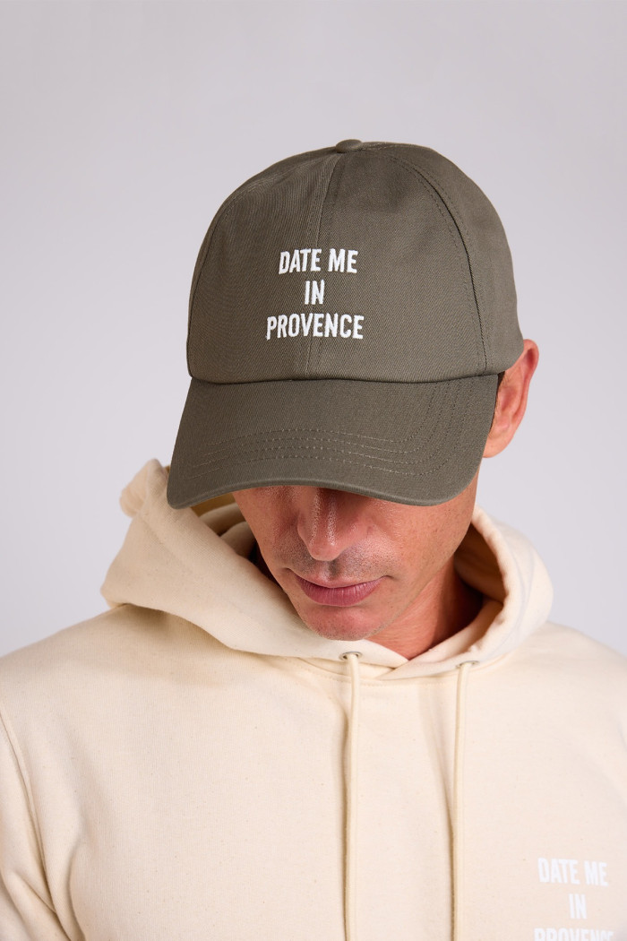 Casquette kaki LEO DATE ME IN PROVENCE